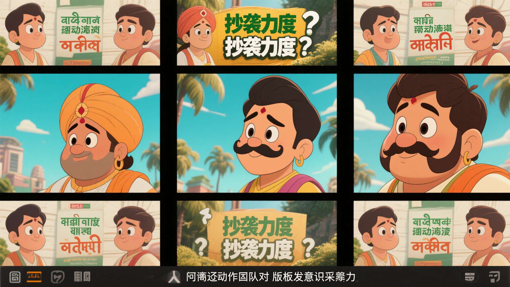 相比之下，此次印度卡通事件的"抄袭力度"更为直接，连镜头运动节奏都未作调整，显示